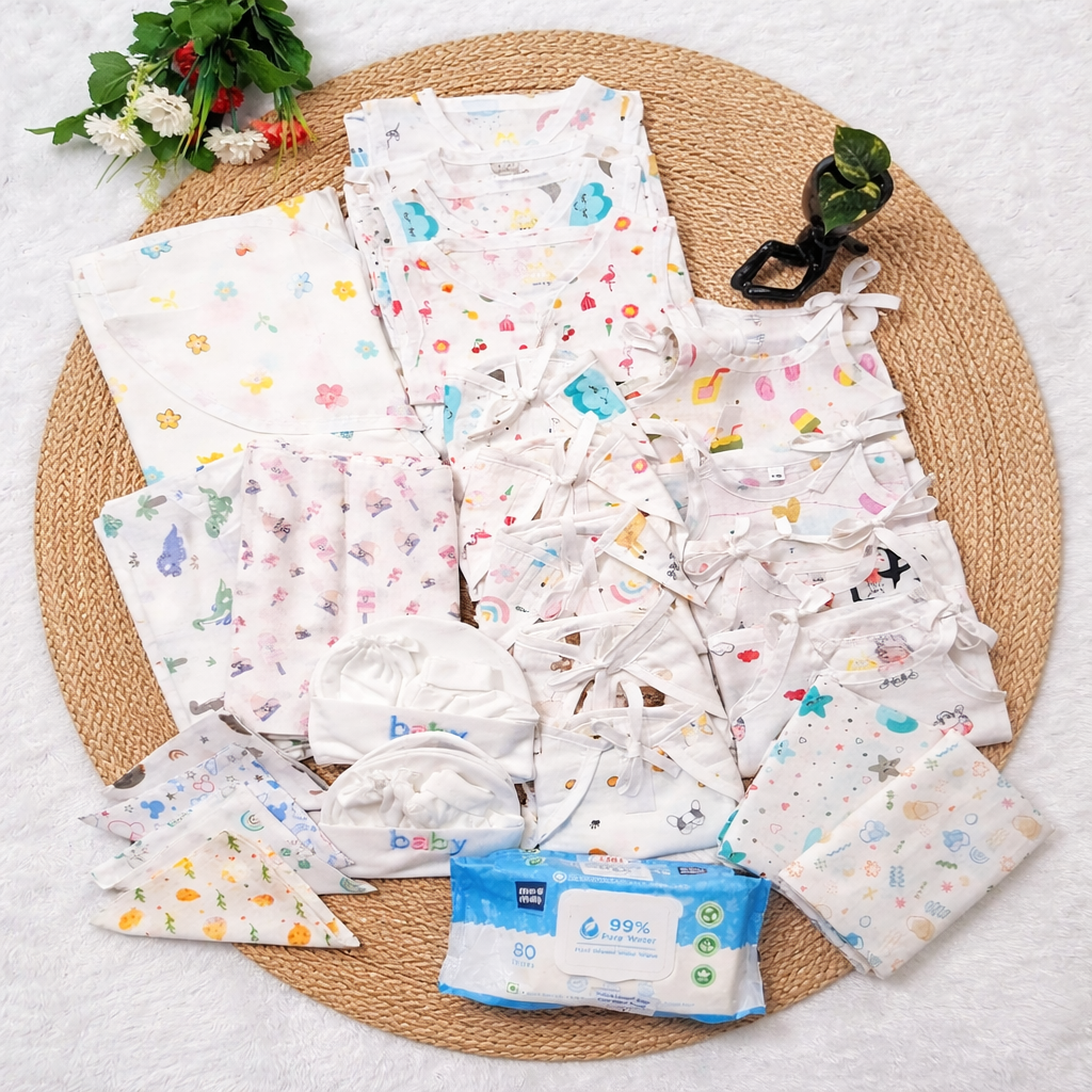 Magizhchi Kit -Muslin Newbron Hospital Kit 30 Pcs | Baby Essential Set MKIT code:NBE
